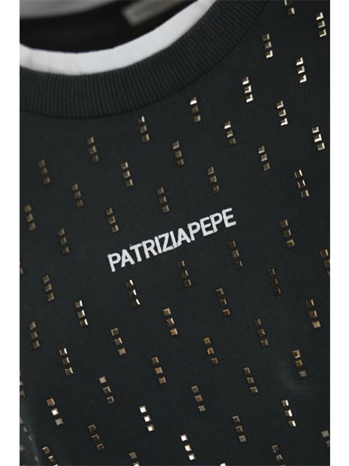 T-shirt in cotone con borchie Patrizia Pepe | 8M1673 J252S713